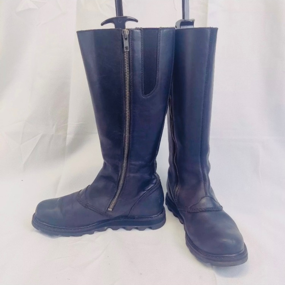 ♥️ Discontinued Sorel ‘Scotia’ Black Leather Tall Boots. Women’s 6.5. Gorgeous! - Picture 6 of 10